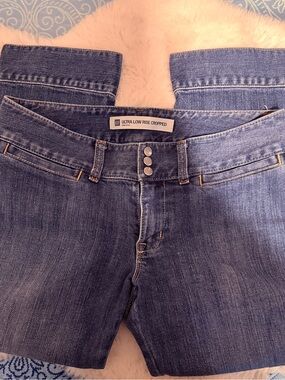 GAP Ultra Low Rise Cropped Jeans - Dark Blue Wash